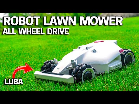 All Wheel Drive Robot Lawn Mower mows over 1 acre of grass! Mammotion LUBA