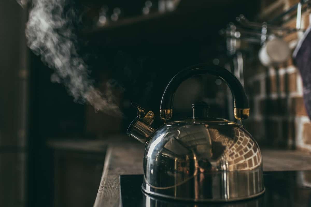 Kettle With Boiling Water