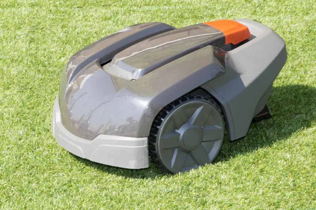 Gray Robot Lawn Mower