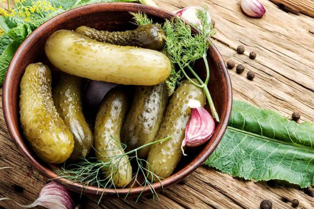 Pickles in a Bowl