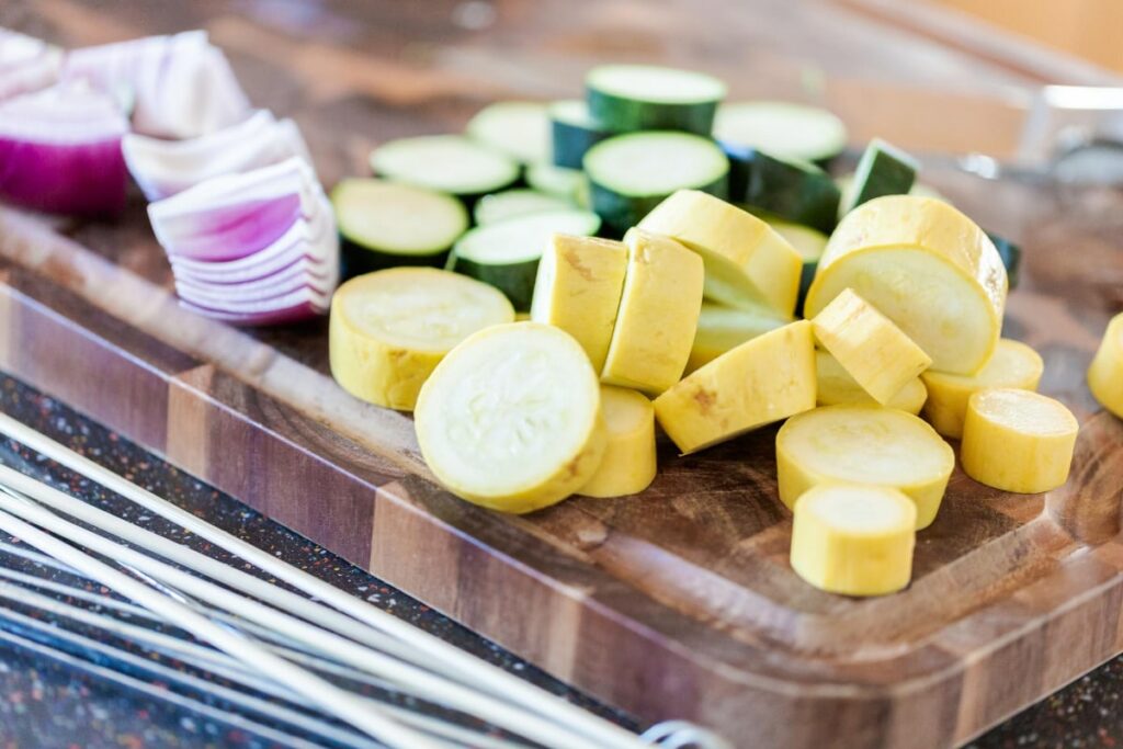 Summer Squash Chopped for Preparation